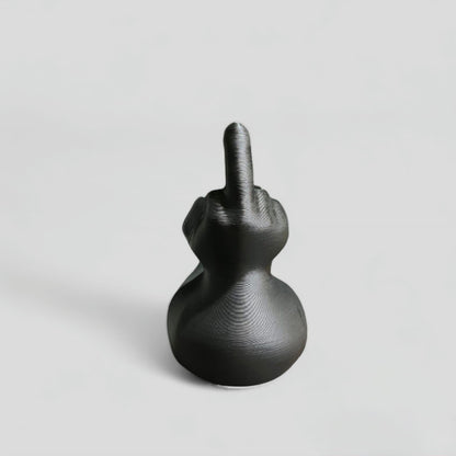 Hand-Painted Middle Finger Rubber Duck - Funny and Bold 3D Printed Novelty Gift