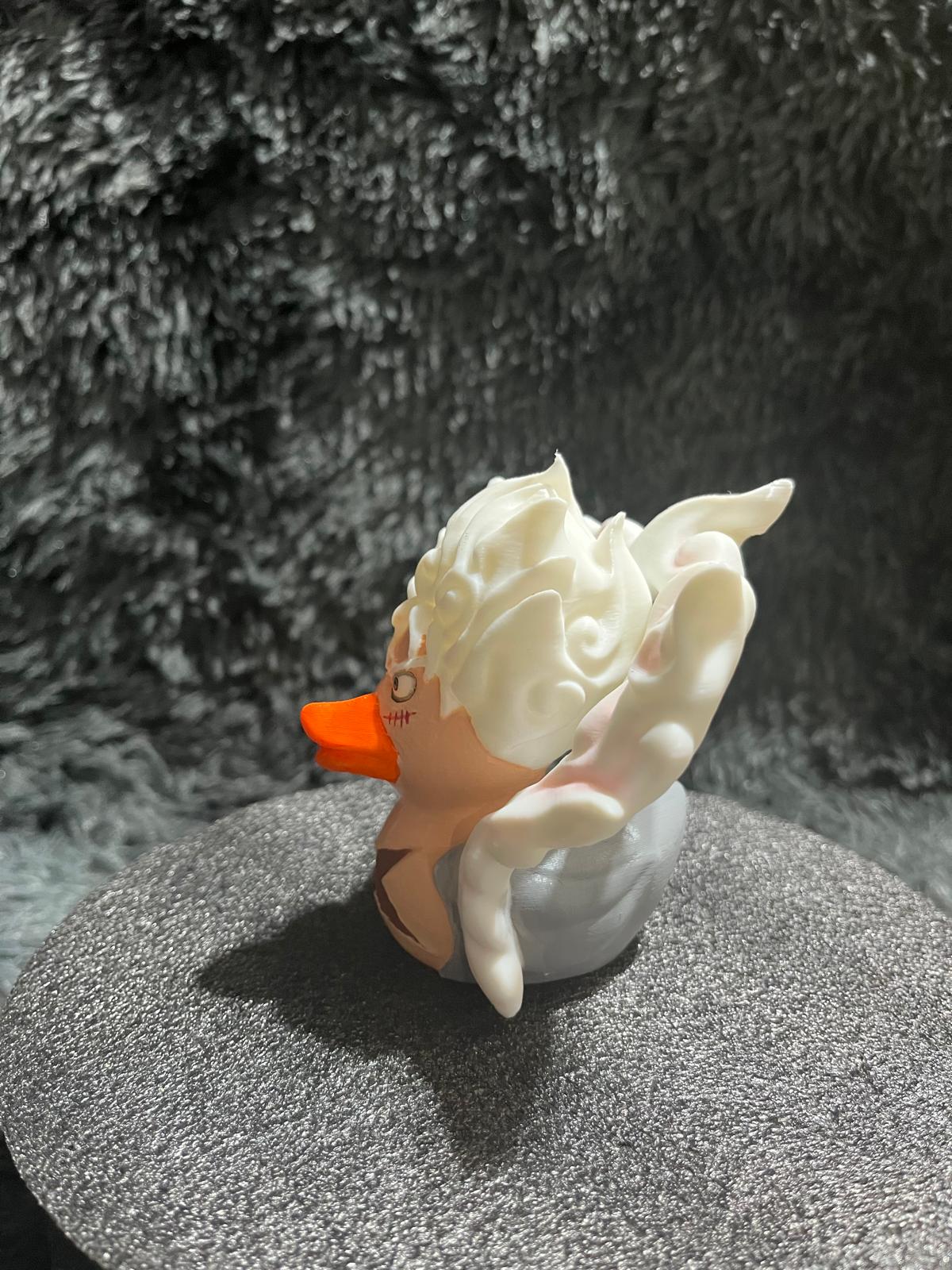 Hand-Painted Gear Fifth Rubber Duck - 3D Printed Anime Hero Collectible