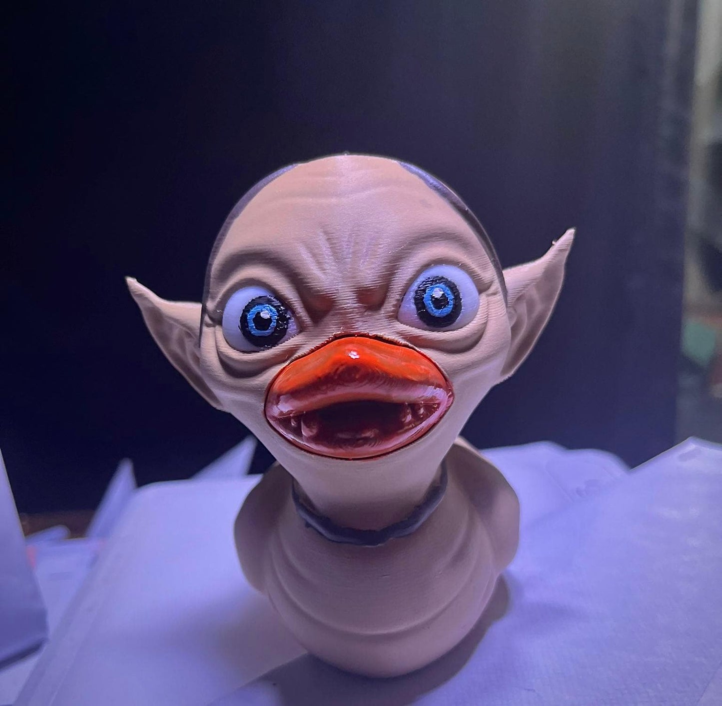 Hand-Painted Precious Rubber Duck - 3D Printed Fantasy Collectible for Fans