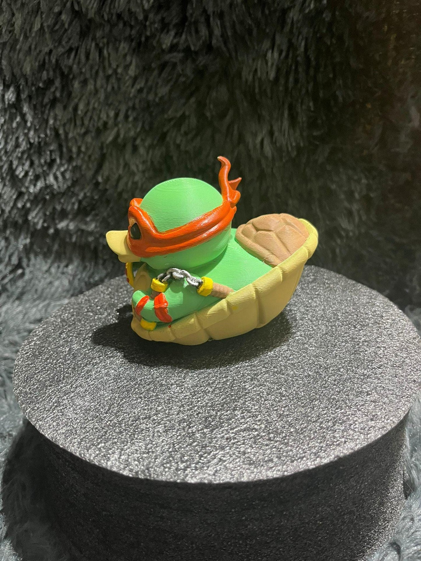 Cute Teenage Fighting Turtle Duck Hand Painted 3D Printed Pla Acrylic Water Proof