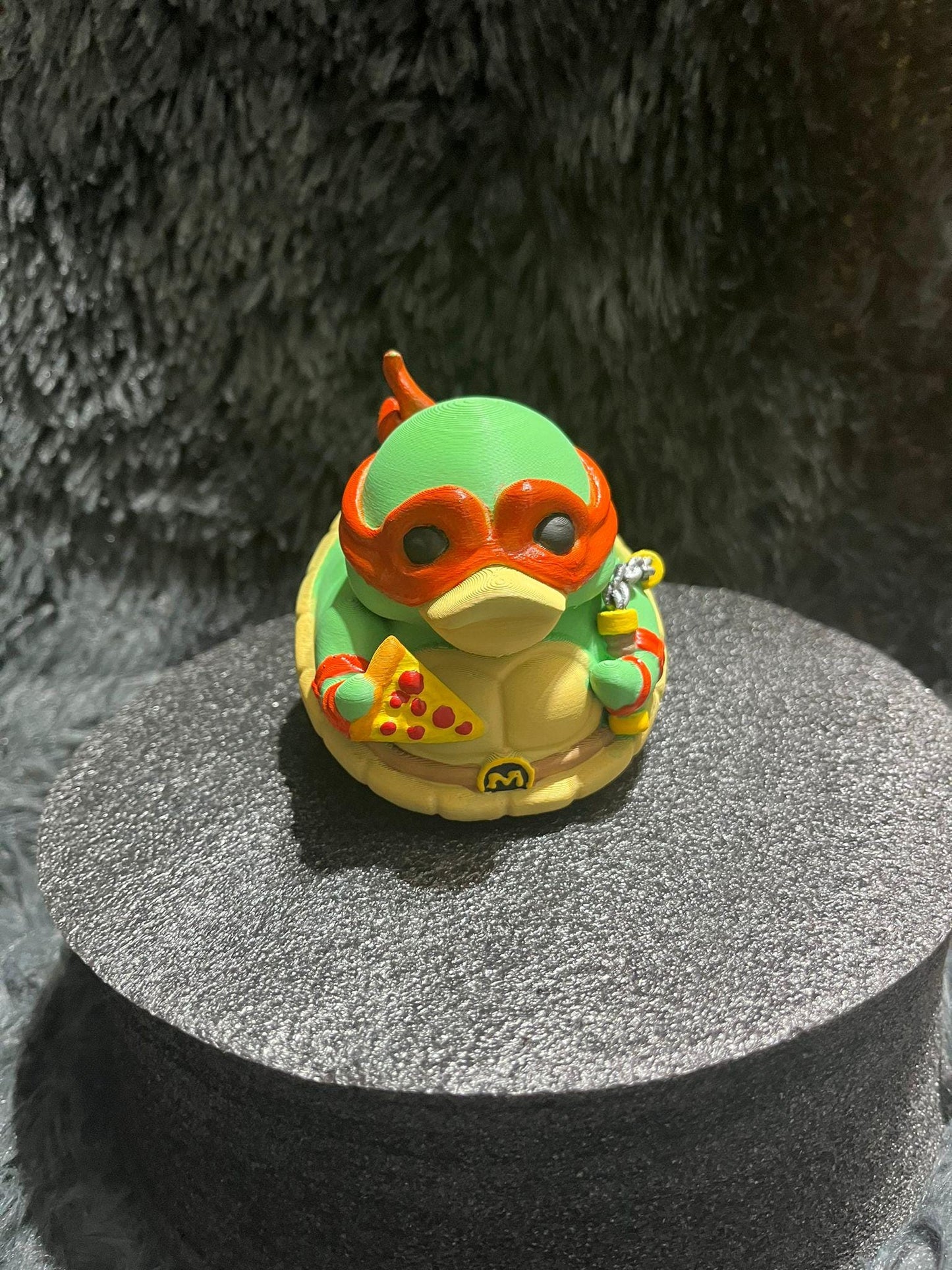 Cute Teenage Fighting Turtle Duck Hand Painted 3D Printed Pla Acrylic Water Proof