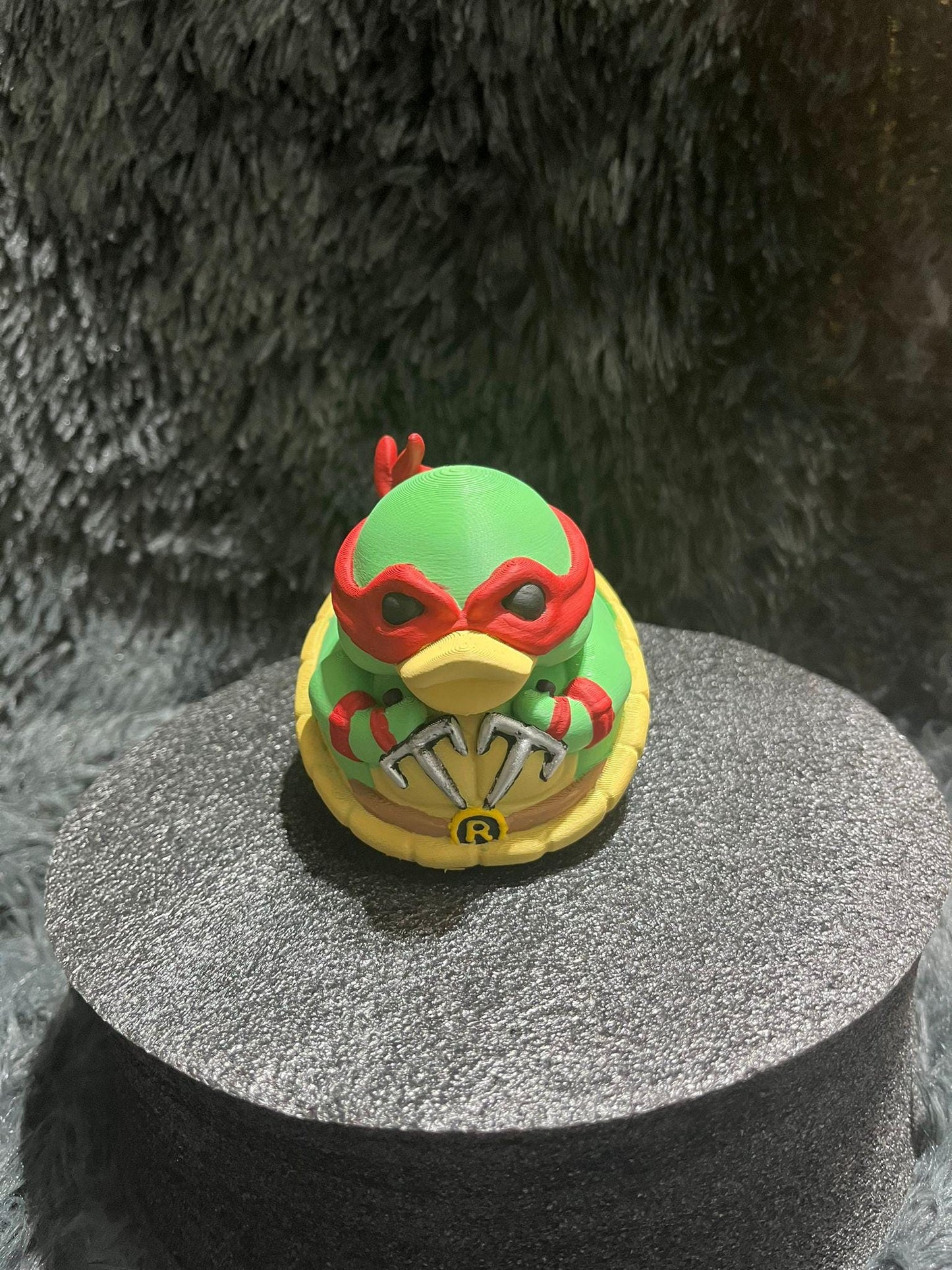 Cute Teenage Fighting Turtle Duck Hand Painted 3D Printed Pla Acrylic Water Proof