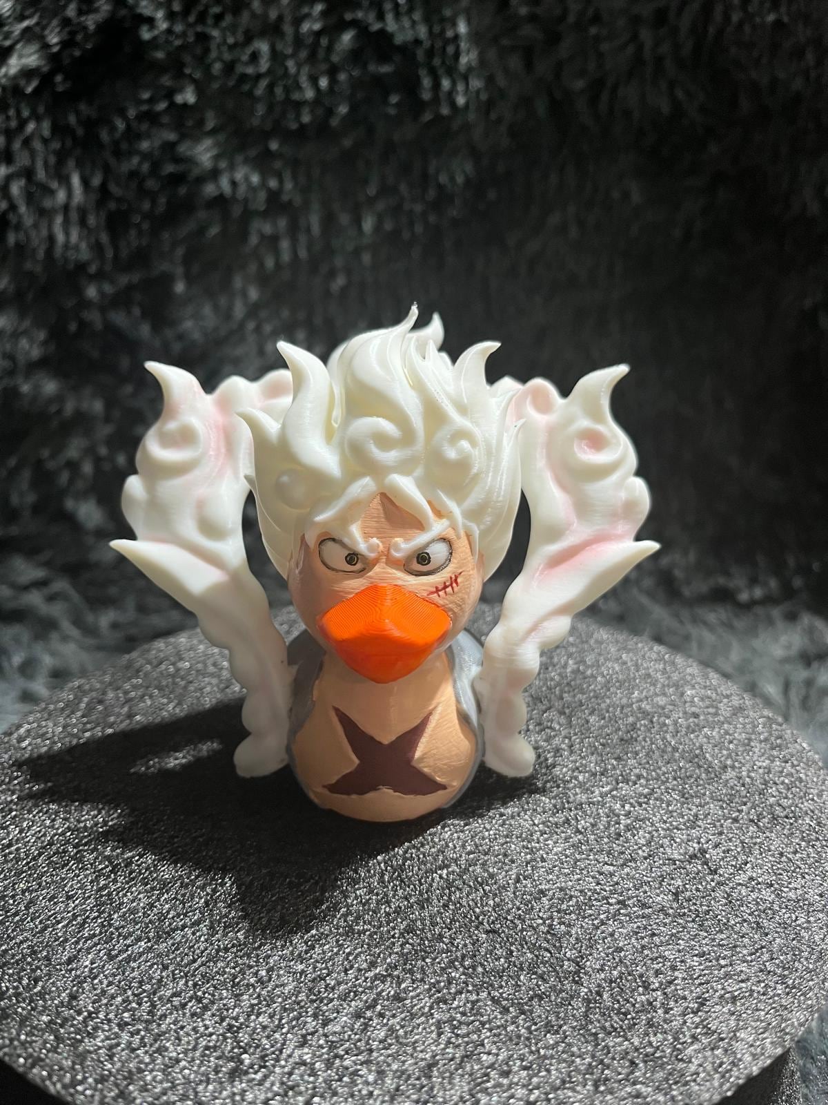 Hand-Painted Gear Fifth Rubber Duck - 3D Printed Anime Hero Collectible