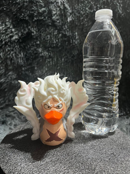 Hand-Painted Gear Fifth Rubber Duck - 3D Printed Anime Hero Collectible