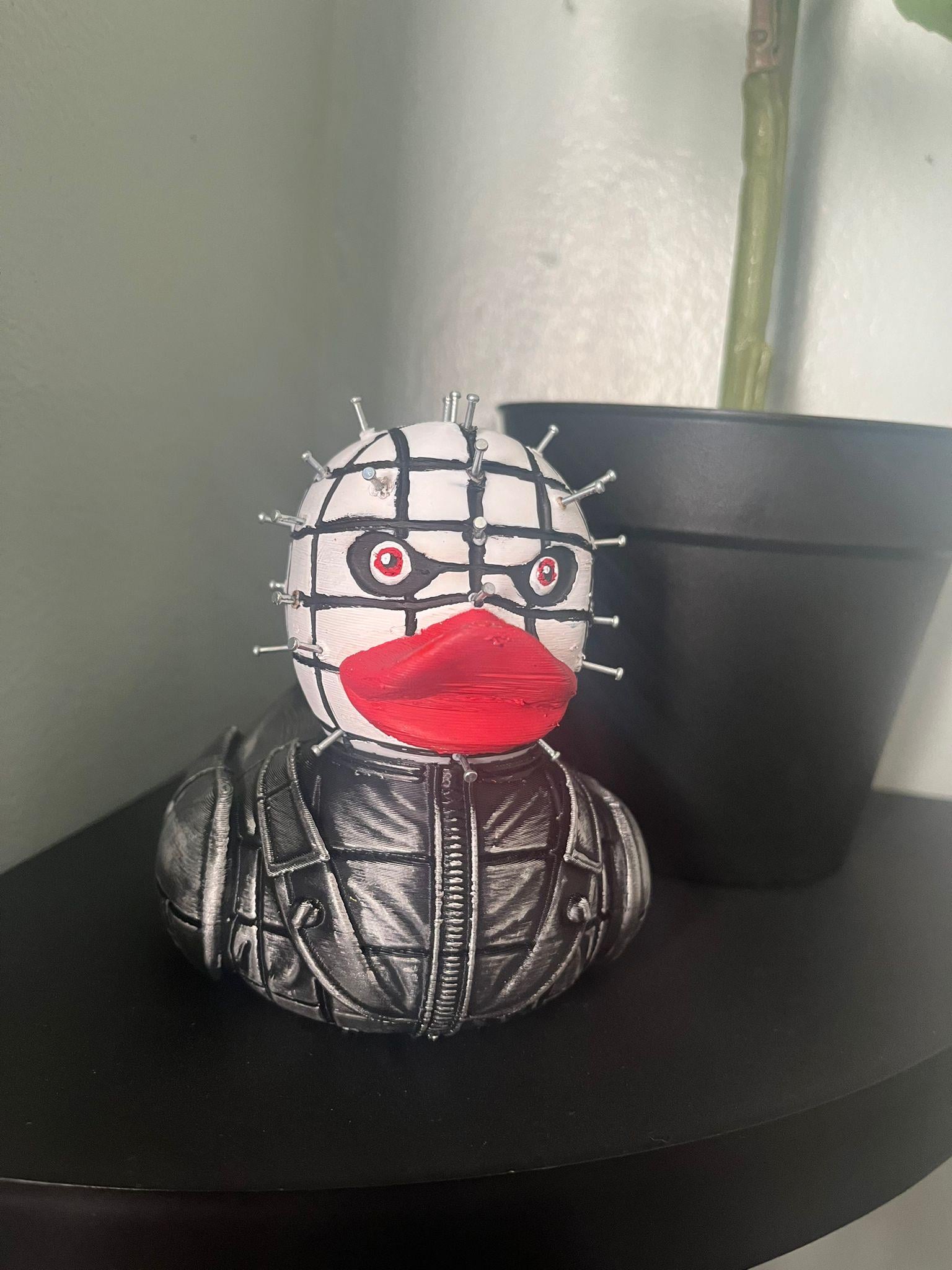 Horror-Inspired 3D printed Duck with Iconic Spiked Head Design - Collectible Toy