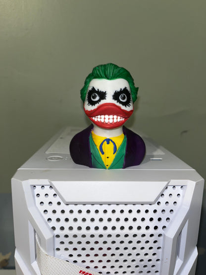 Hand-Painted Clown 3D Printed Duck - Unique Villain Collectible in Multiple Sizes