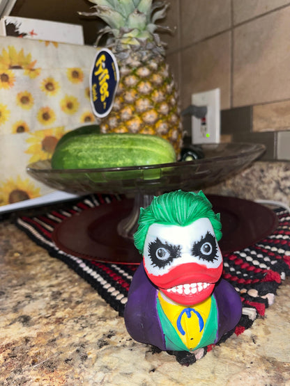 Hand-Painted Clown 3D Printed Duck - Unique Villain Collectible in Multiple Sizes