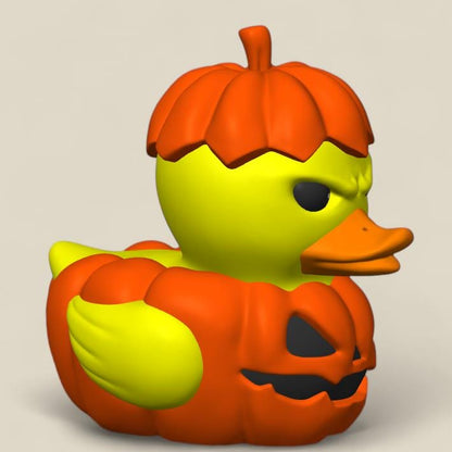 Halloween Pumpkin Duck 3D Printed Figurine - Spooky Autumn Decor - Unique Halloween Gift