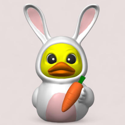 Easter Bunny Duck 3D Printed Figurine - Adorable Spring Decor - Unique Easter Gift