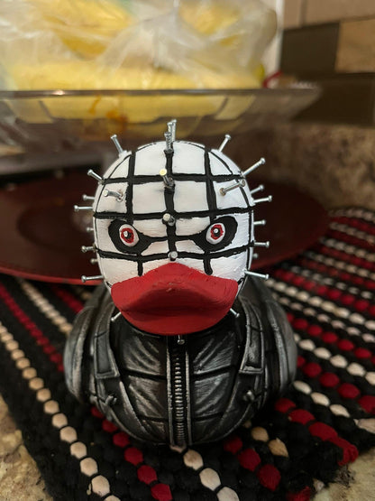 Horror-Inspired 3D printed Duck with Iconic Spiked Head Design - Collectible Toy