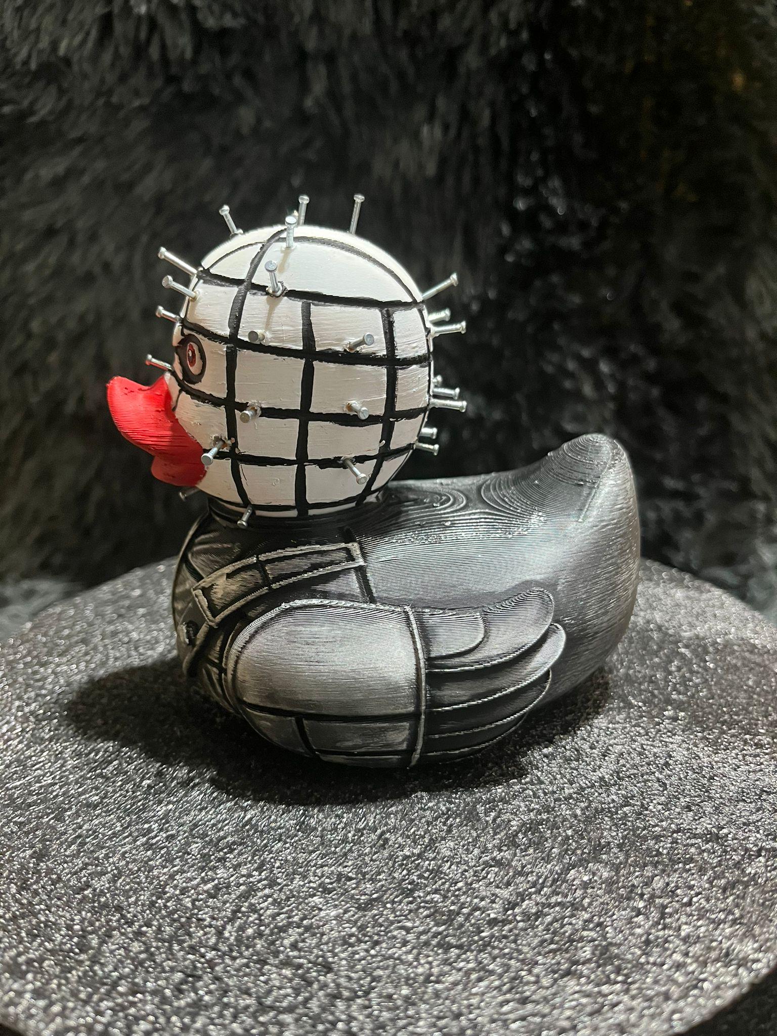 Horror-Inspired 3D printed Duck with Iconic Spiked Head Design - Collectible Toy