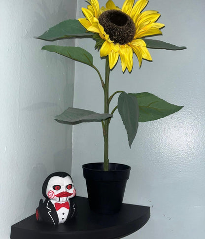 Horror-Themed Rubber Duck with Creepy Puppet Design - Halloween Decor & Unique Gift