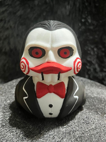 Horror-Themed Rubber Duck with Creepy Puppet Design - Halloween Decor & Unique Gift