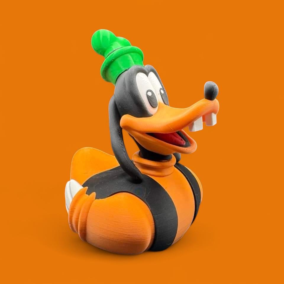 Silly Dog Duck | 3D Printed Cartoon-Inspired Duck |Friend Duck Figurine