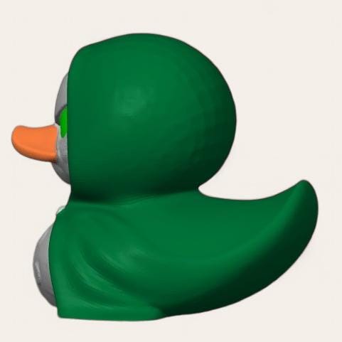 Masked Villain Duck | 3D Printed Sci-Fi Sorcerer Duck | Metal Mask Duck Figurine