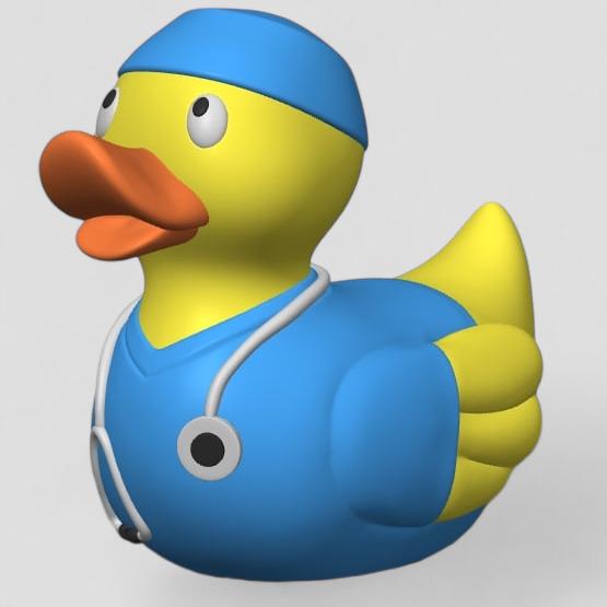 Nurse Hero Duck | 3D Printed Healthcare Worker Duck | Medical Theme Duck Figurine