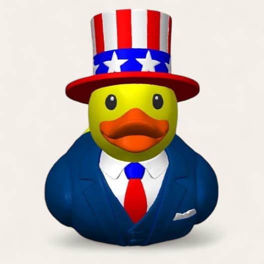 American Patriotic Duck – Independence Day Home Decor – USA Themed Collectible Duck – For Veterans & Patriotic Fans