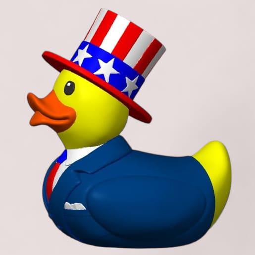 American Patriotic Duck – Independence Day Home Decor – USA Themed Collectible Duck – For Veterans & Patriotic Fans